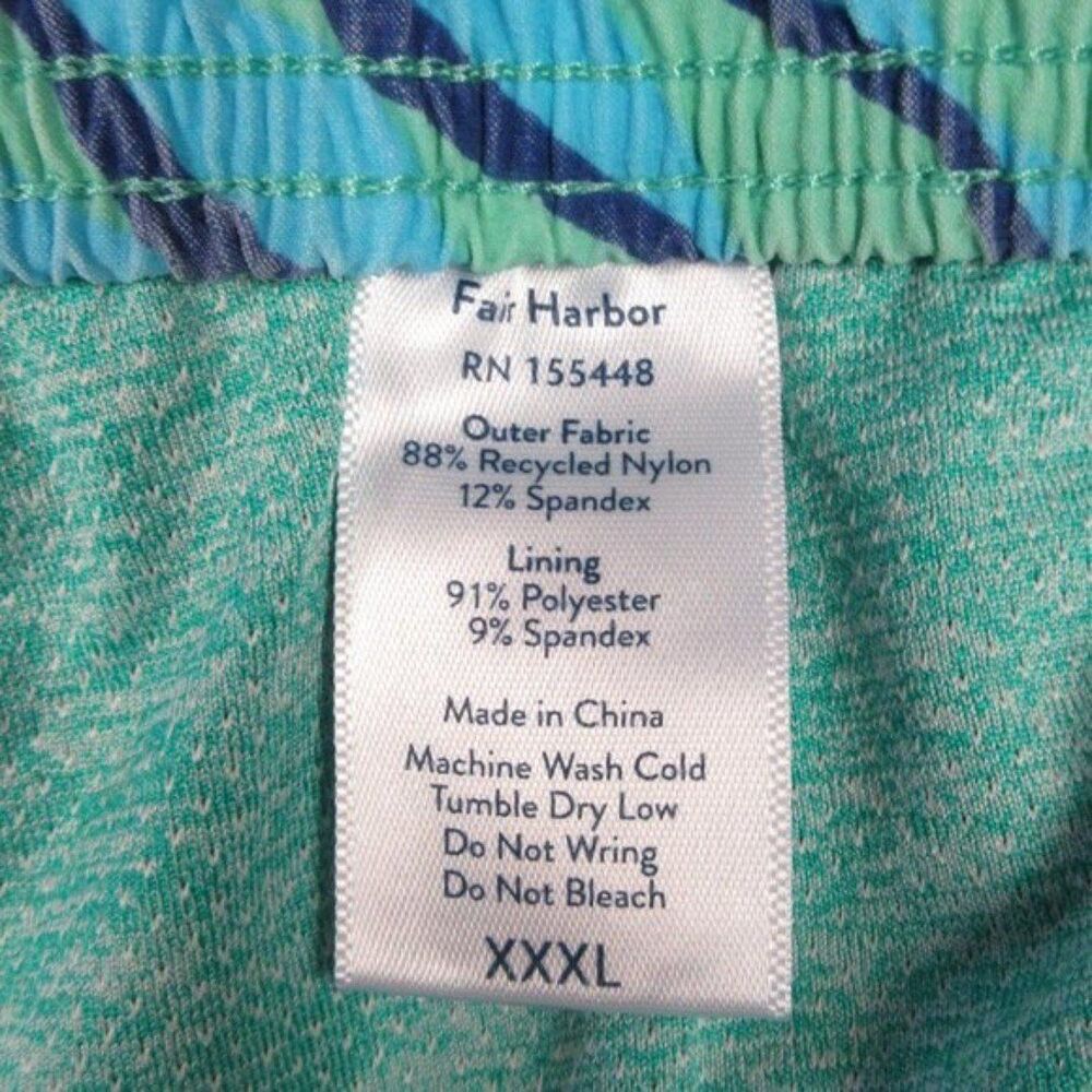Fair Harbor The Bungalow Swim Shorts Lined Trunks Mens Sz‎ XXXL Green Seabay NWT - Picture 7 of 12